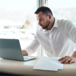 Man on his computer